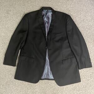 Vitali Men’s Black Blazer Jacket Size R46/w40 Viscose Blend Fully Lined